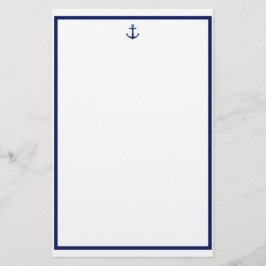 Navy Anchor Briefpapier