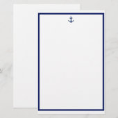 Navy Anchor Briefpapier (Vorne/Hinten)