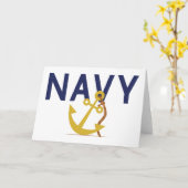 Navy Anchor Karte (Gelbe Blume)