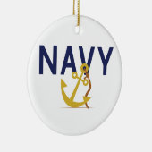 Navy Anchor Keramik Ornament (Rechts)