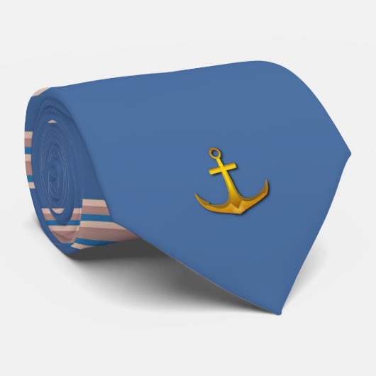 Navy Anchor Krawatte (Gerollt)