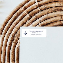 Navy Anchor Nautical Yacht Coastal WEDD-Adresse