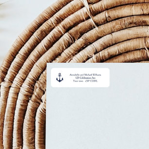 Navy Anchor Nautical Yacht Coastal WEDD-Adresse