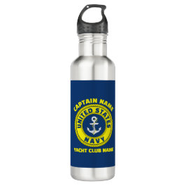 Navy Anchor nautischer Kapitän segelt Sommer Edelstahlflasche