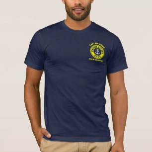 Navy Anchor nautischer Kapitän segelt Sommer T-Shirt
