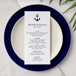 Navy Anchor Yacht Nautical Modern Wedding Einladung