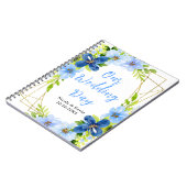 Navy and Baby Blue Floral Wedding Planner Notizblock (Linke Seite)