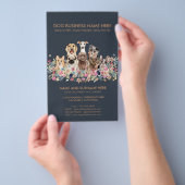 Navy and Brown Dog Service Pet Flyer (Handgriff)