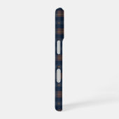 Navy and Brown Plaid Pattern iPhone 16 Hülle (Rechte Seite)