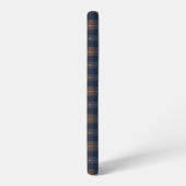 Navy and Brown Plaid Pattern Samsung Galaxy Hülle (Linke Seite)