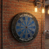 Navy and Charcoal Grit Over Glory Motivational Dartscheibe