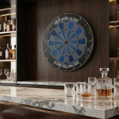 Navy and Charcoal Grit Over Glory Motivational Dartscheibe