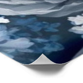 Navy and Dusty Blue Floral Art Poster 3 of 3 (Ecke)