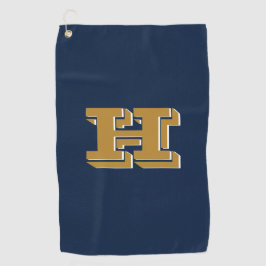 Navy and Gold FIU College Colors Golf Towel Golfhandtuch