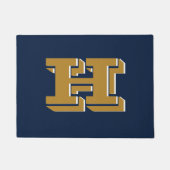 Navy and Gold School Pride Color Style Monogram Fußmatte (Vorderseite)
