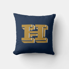 Navy and Gold School Pride Color Style Monogram Kissen