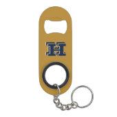 Navy and Gold Stainless Keychain Bottle Opener Mini Flaschenöffner (Rückseite)