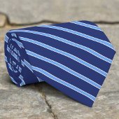 Navy And Light Bule Stripes Luxury Groomsmen Krawatte