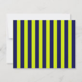 Navy and Lime Striped Wavy Frame Note Card Einladung (Rückseite)