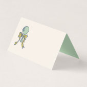 Navy and Mint Doodle Baby Rattle and Bow Blank (Vorderseite)