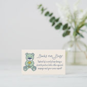 Navy and Mint Doodle Teddy Bear Book Request Begleitkarte (Stehend Vorderseite)