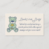Navy and Mint Doodle Teddy Bear Book Request Begleitkarte (Vorderseite)