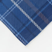 Navy and Royal Blue Plaid Pattern Fleecedecke (Ecke)