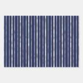Navy and Silver Geometric Patterns Elegant Geschenkpapier Set (Vorderseite 3)