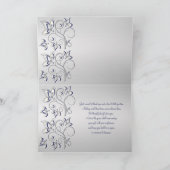 Navy and Silver Thank You Card Dankeskarte (Innenseite)