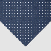 Navy and White Polka Dot Tissue Paper Seidenpapier (Ausschnitt)
