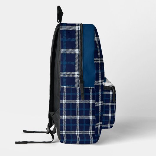 Navy and white Tartan Plaid Penn State Bedruckter Rucksack (Links)