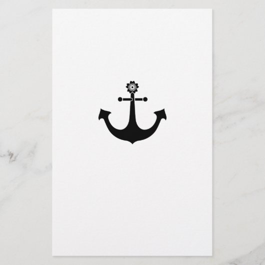 Navy-Anker Briefpapier (Vorderseite)