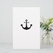 Navy-Anker Briefpapier (Stehend Vorderseite)