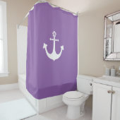 Navy-Anker Duschvorhang (Beispiel)
