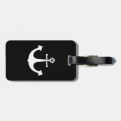 Navy-Anker Gepäckanhänger (Rückseite horizontal)