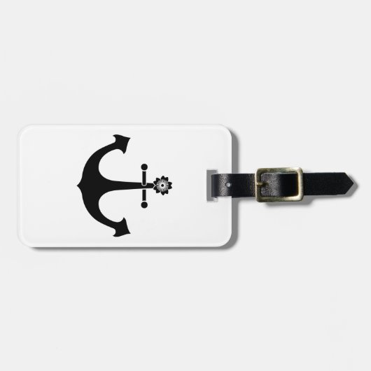 Navy-Anker Gepäckanhänger (Vorderseite horizontal)