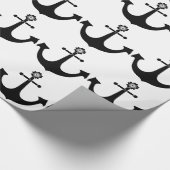 Navy-Anker Geschenkpapier (Ecke)