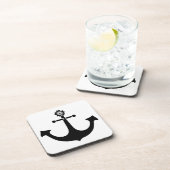 Navy-Anker Getränkeuntersetzer (Rechte Seite)