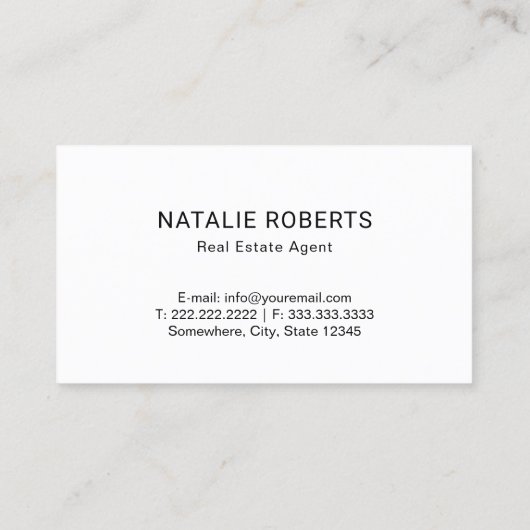 Navy Anwesen Agent Beach House Logo Visitenkarte (Rückseite)