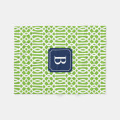 Navy & Apple Trellis | Fleece Blanket (Vorderseite (Horizontal))