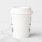 Navy aquamarin Blue Anker nautical design personal Pappbecher (Rechts)