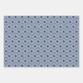 Navy Arabesque Design Geschenkpapier Set (Vorderseite 2)