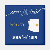 Navy Arizona Hochzeit Speichern Sie die Datumskart Magnet (Vorne)
