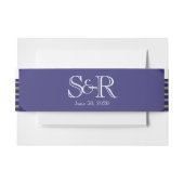 Navy Art Deco Posh Wedding Bly Band (Vorderseite Beispiel)