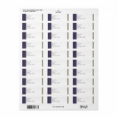 Navy Art Deco Posh Wedding Label (Vorne)