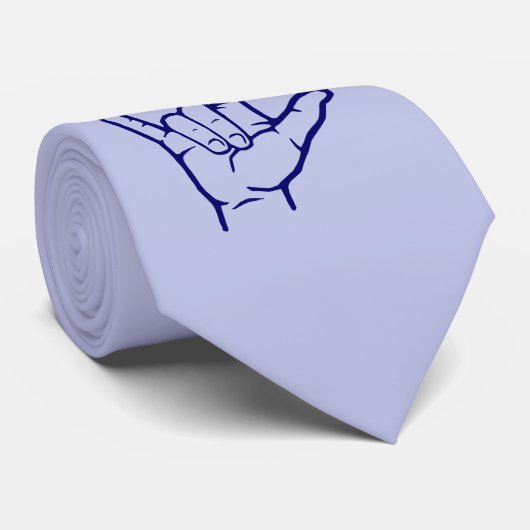 Navy ASL I Liebe Hand Krawatte (Gerollt)