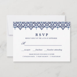 Navy Azulejo | Spanische WEDD RSVP - MEALWAHL