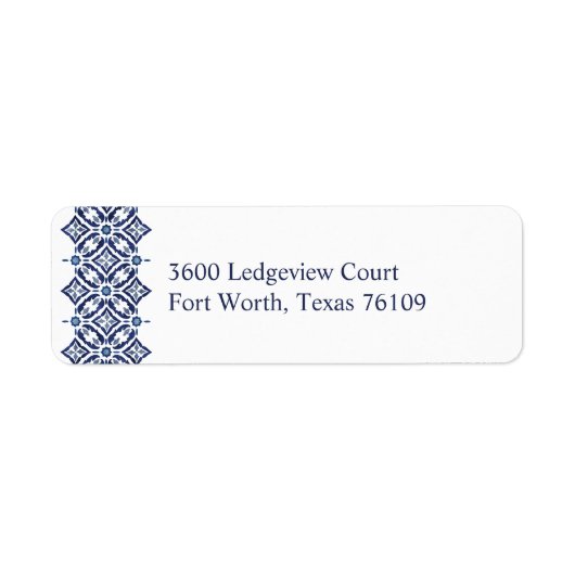 Navy Azulejo | Spanisches Muster V2 (Vorne)