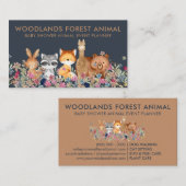 Navy Baby Bear Fox Raccoon Rabbit Alpaca Visitenkarte (Vorne/Hinten)
