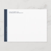 Navy/Baby Blue_2 Strip Save the Date Postkarte (Rückseite)